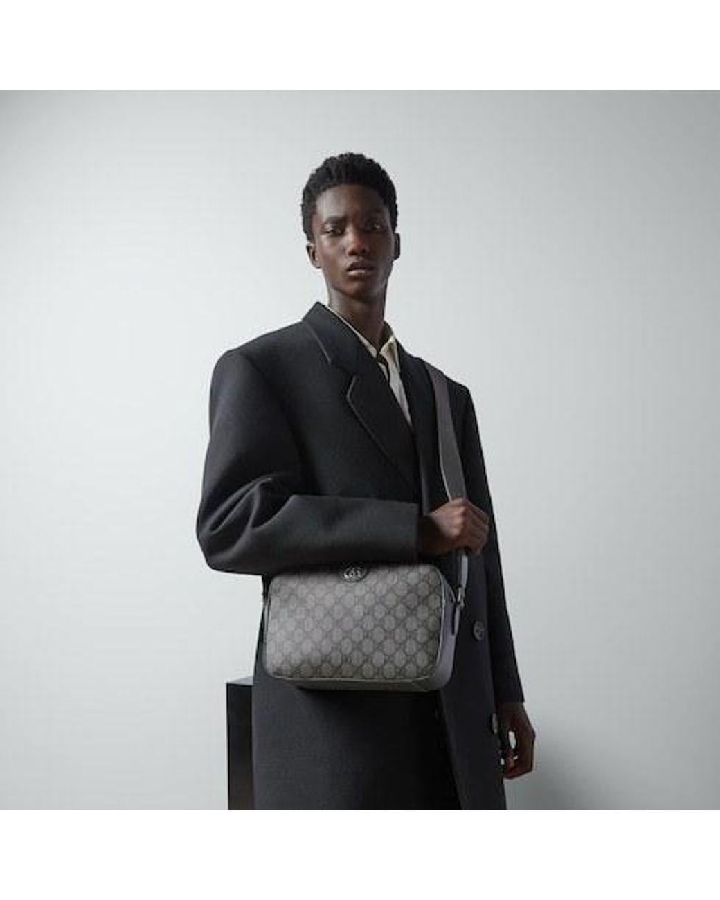 Gucci Gray Ophidia Small Crossbody Bag for men