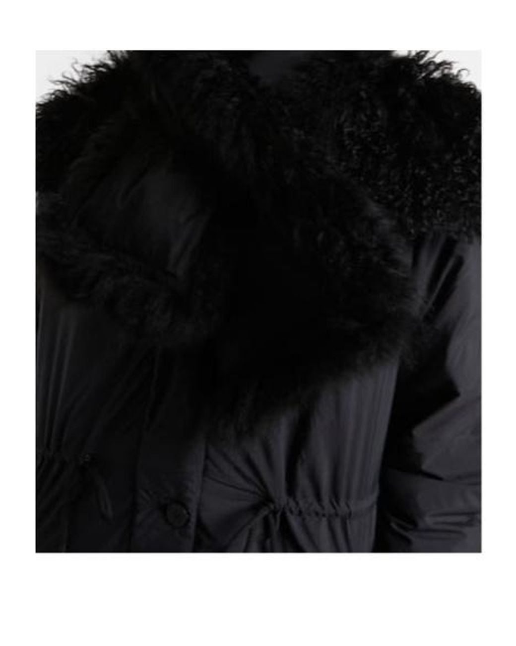 Yves Salomon Black Reversible Shearling Down Scarf