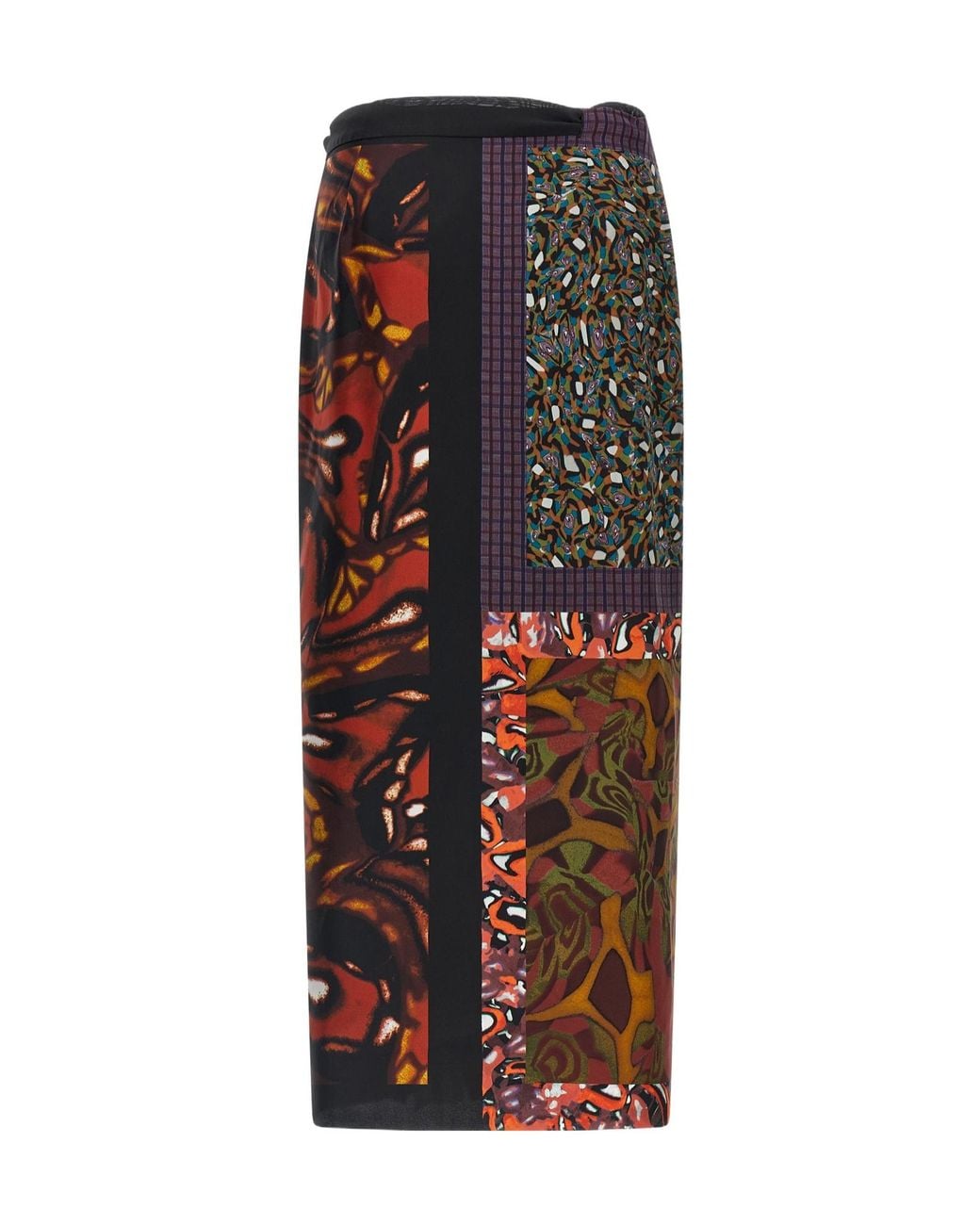 Dries Van Noten Brown Long Wrap Scarf-Skirt