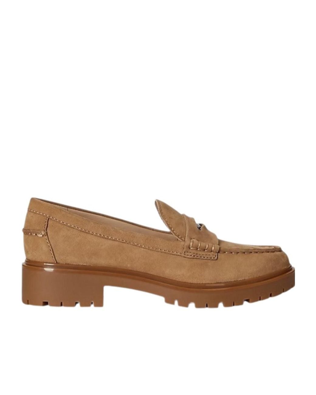 Ralph Lauren Brown Round-Toe Loafers