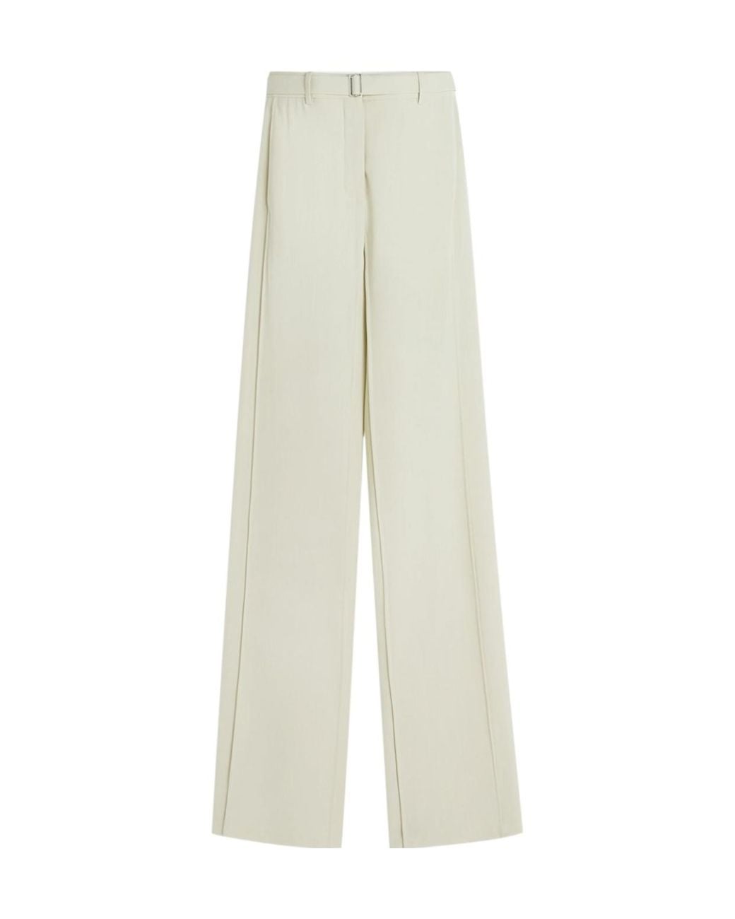 Lanvin White Belt-Loop Casual Pants