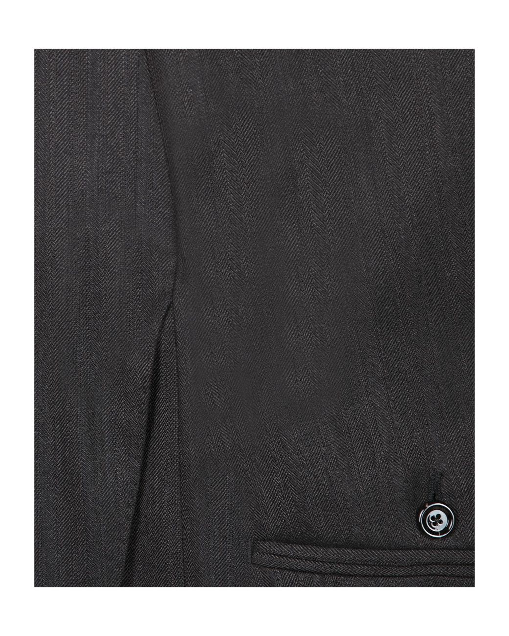 Lardini Black Herringbone Single Breasted Suit for men