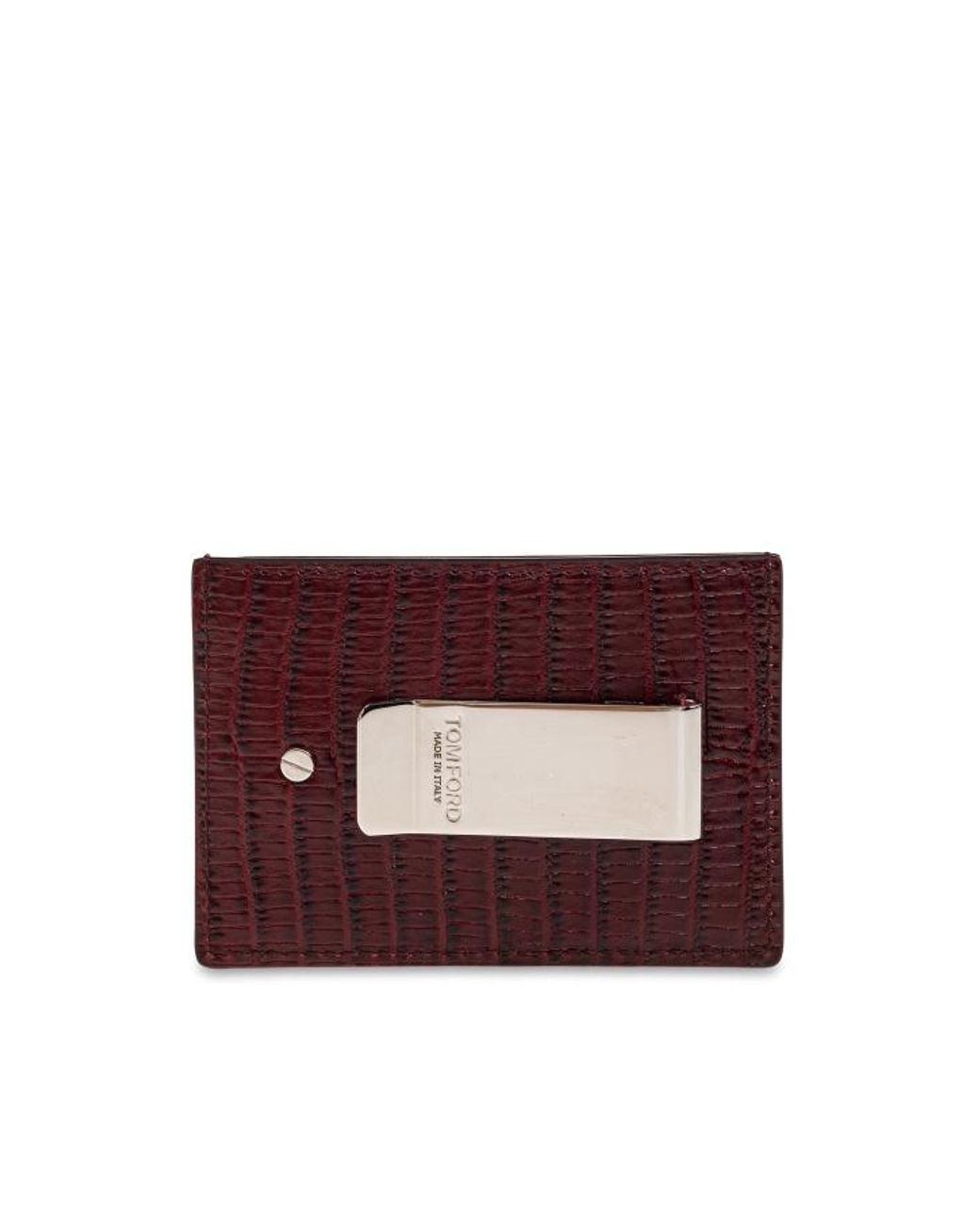 Tom Ford Purple Embossed Card Case for men