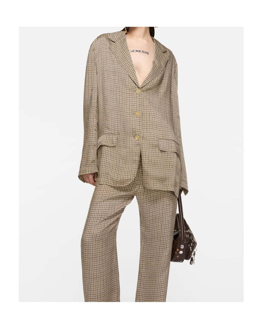 Acne Natural Faux-Fur Collar Jacket