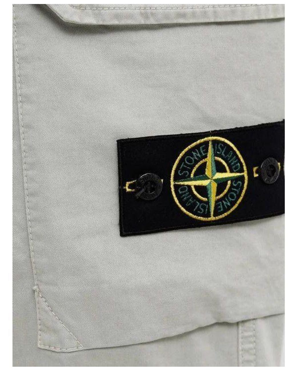 Stone Island Gray Regular Tapered Fit Cargo Pants for men