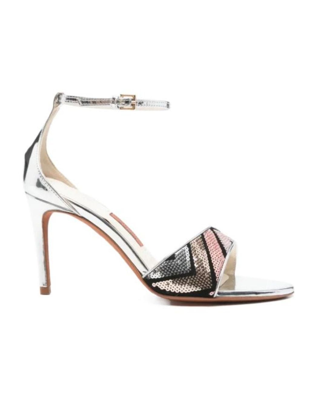 Missoni White 80Mm Sequinned Sandals