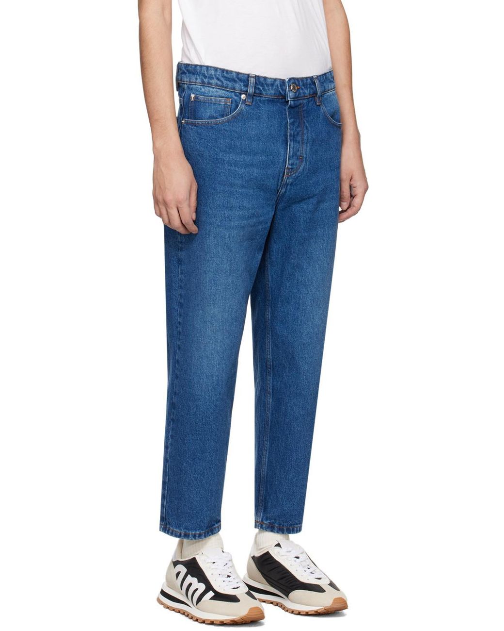 AMI Blue Ami Straight-Leg Jeans for men