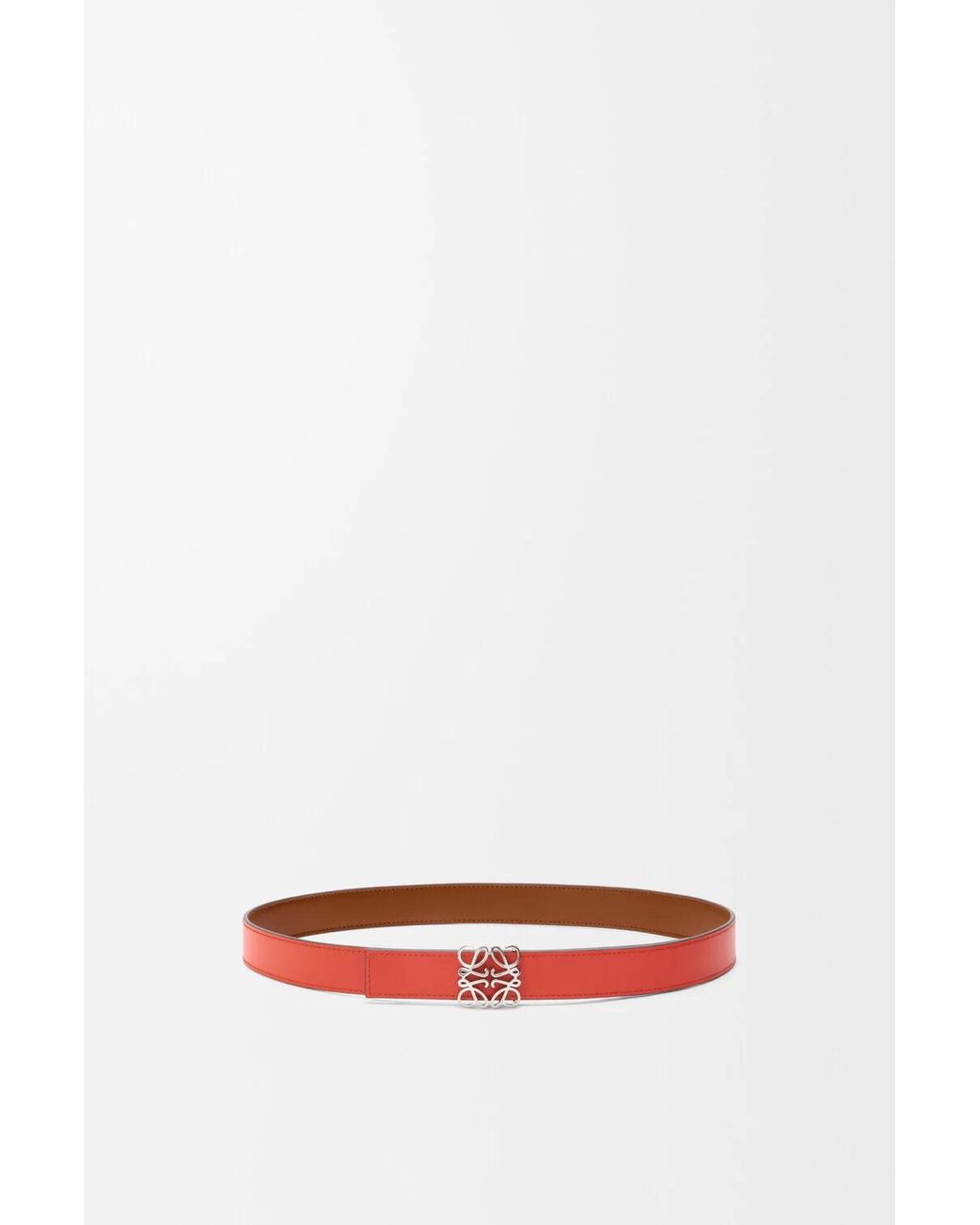 Loewe White Anagram Reversible Belt