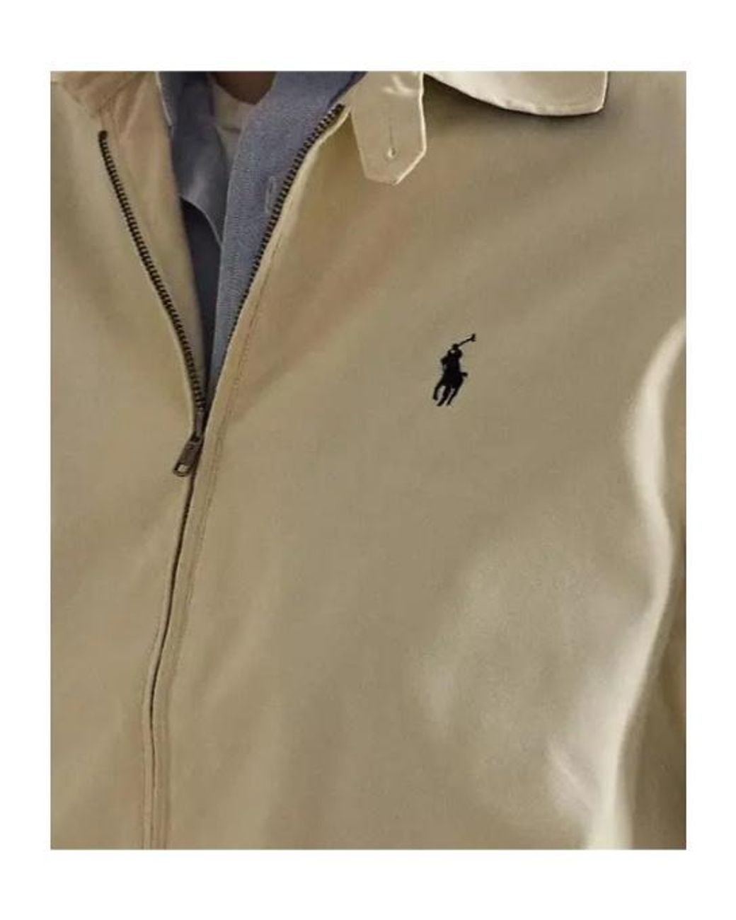 Polo Ralph Lauren White Embroidered-Logo Zip-Up Ligthweight Jacket for men