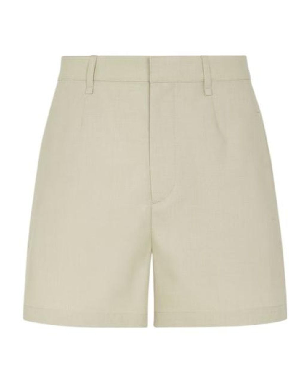 Fendi Natural Logo Patch Bermuda Shorts for men