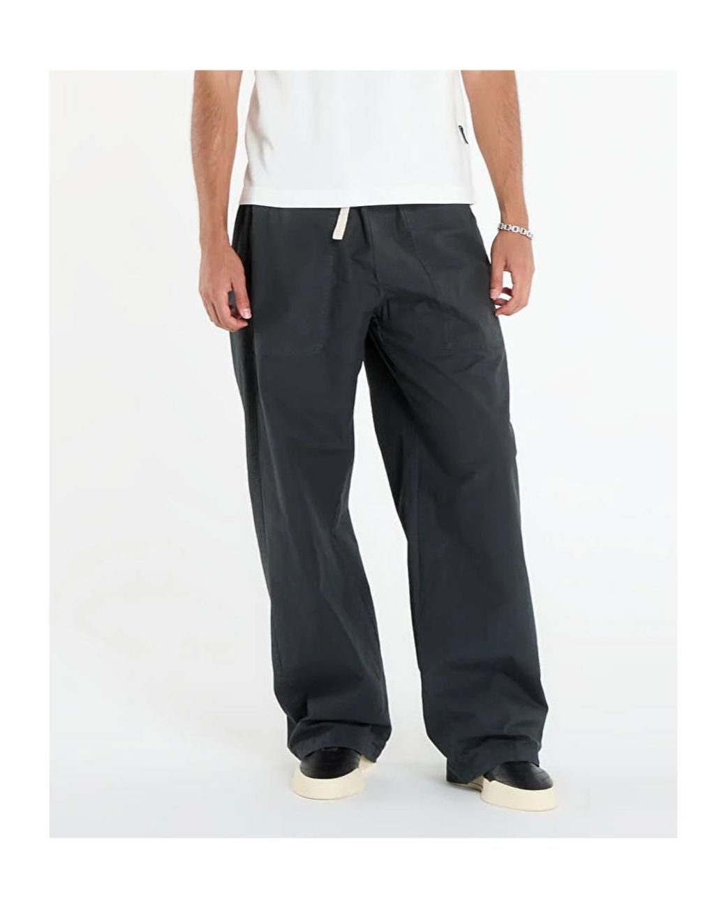 Palm Angels Gray Wide Leg Pants for men