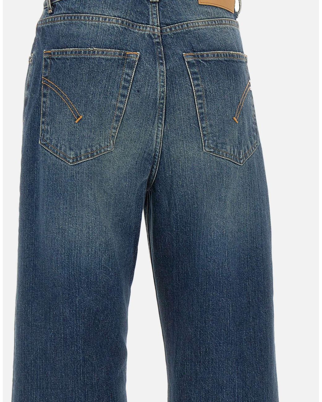 Dondup Blue Amber Wide-Leg Jeans