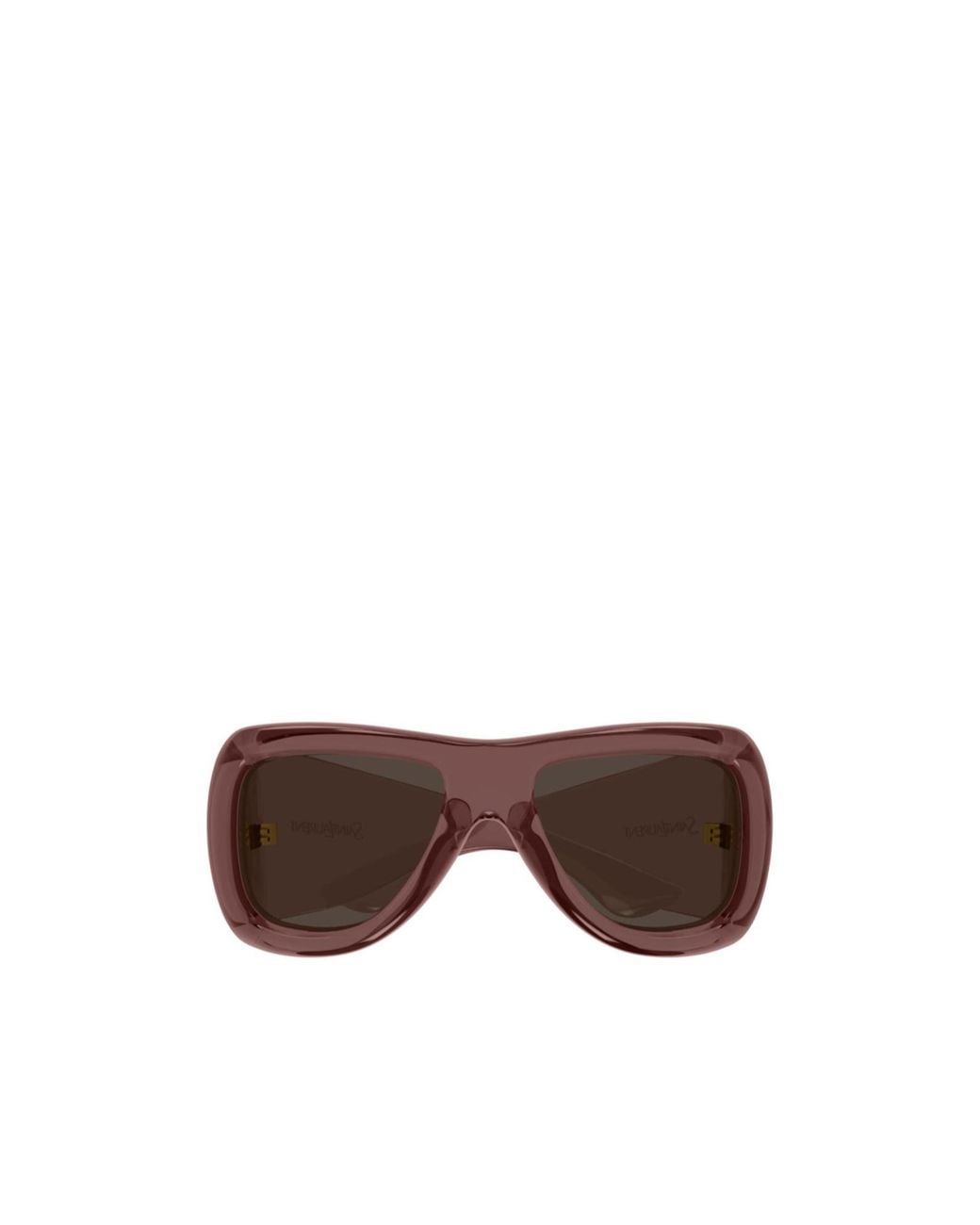 Saint Laurent Brown Howl Rectangular Frame Sunglasses for men