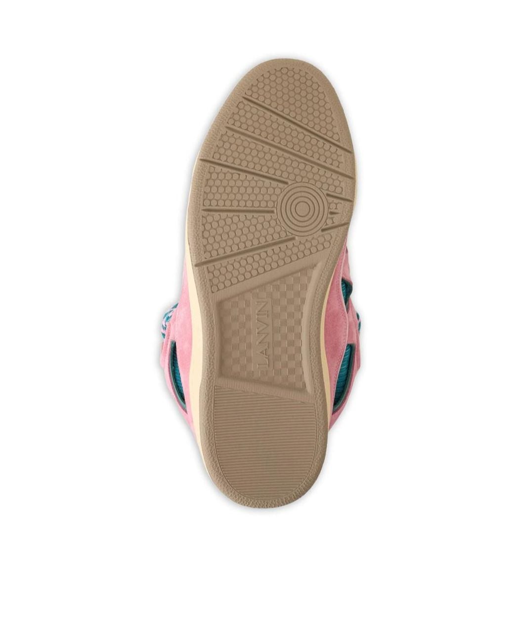 Lanvin Pink Curb Lace-Up Sneakers for men
