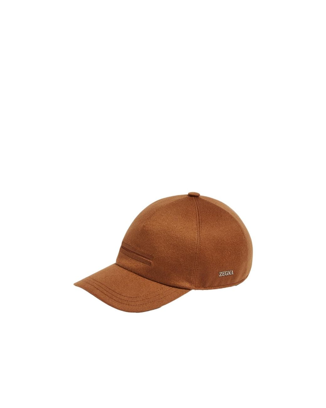 Zegna Brown Logo Detailed Baseball Cap for men