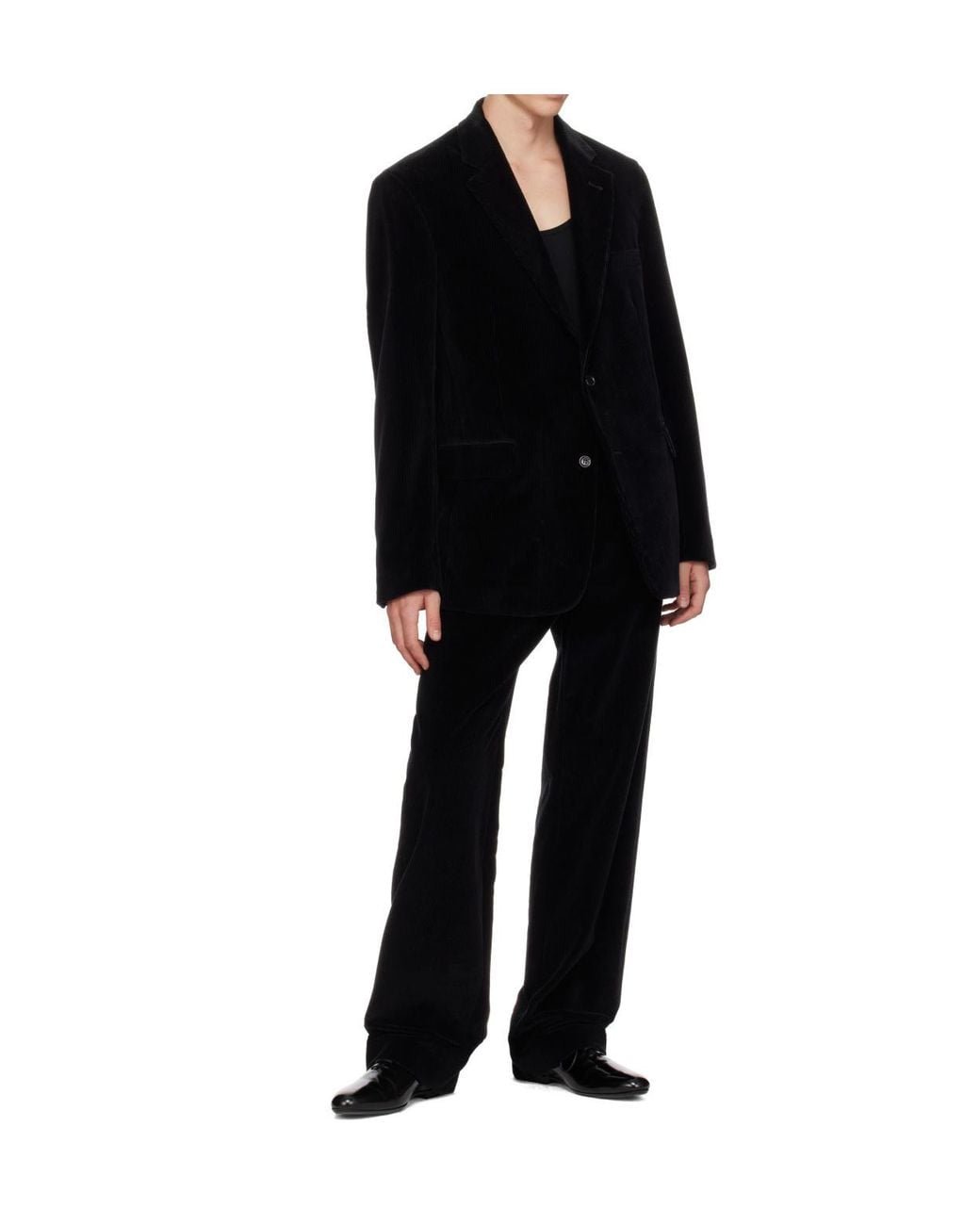 Rier Black Single-Breasted Blazer for men