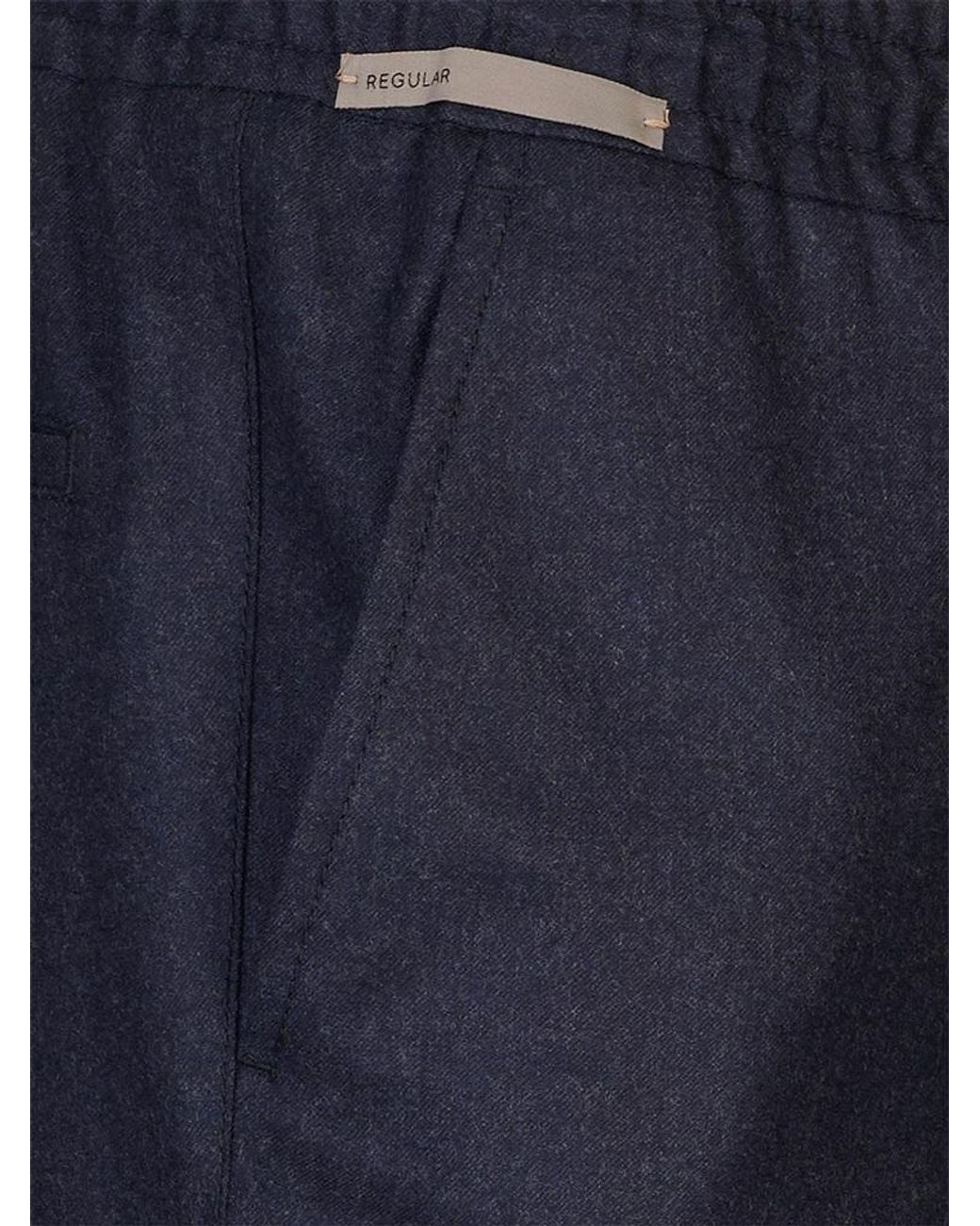 Corneliani Blue Drawstring Trousers for men
