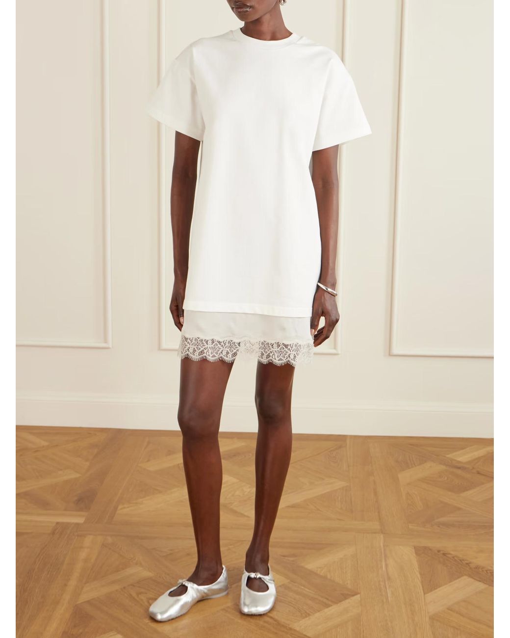 Staud White Grier Mini Dress