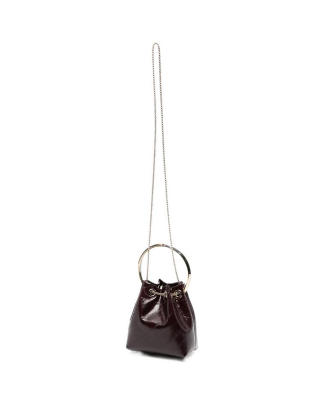 Jimmy Choo White Drawstring Shoulder Bag