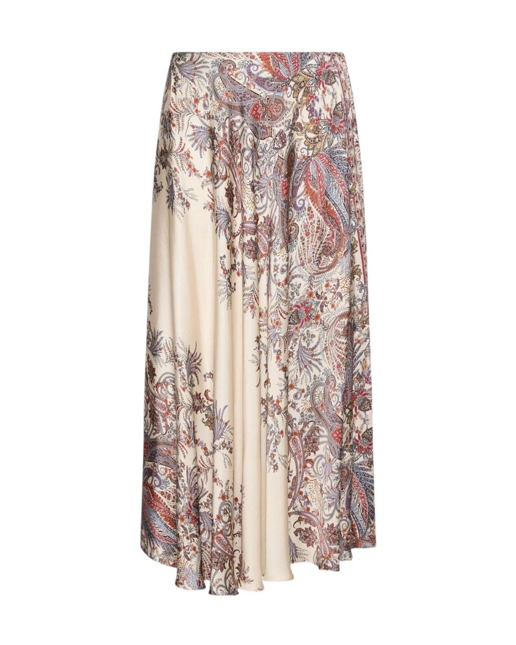 Marella Multicolor Printed Satin Skirt