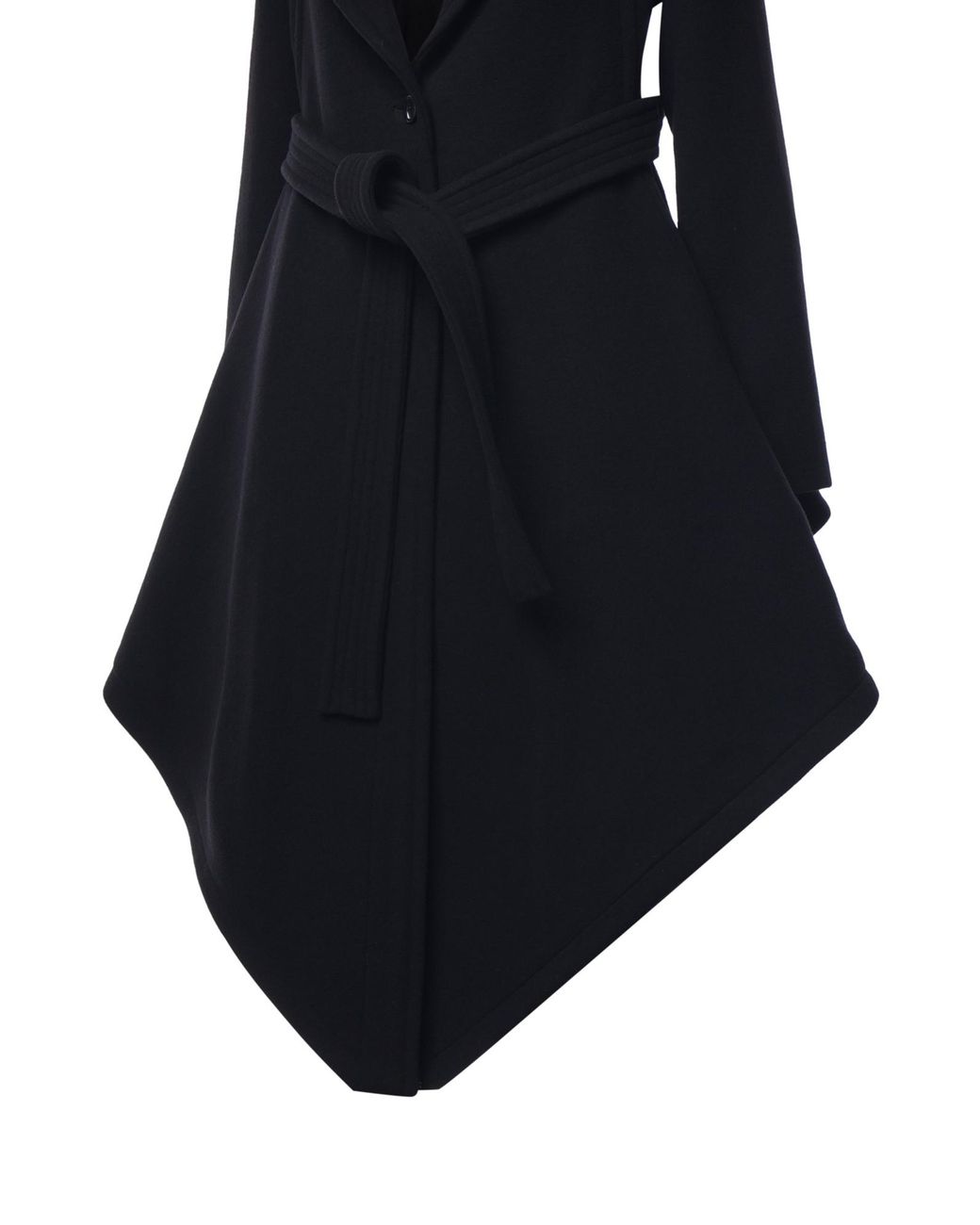 Alaïa Black Alaïa Belted Asymmetric Robe Coat