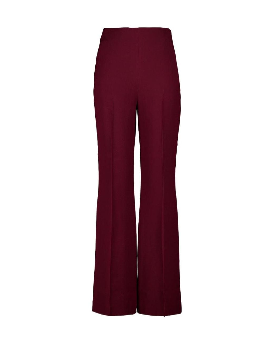 Roland Mouret Red Wide-Leg Silk-Blend Trousers