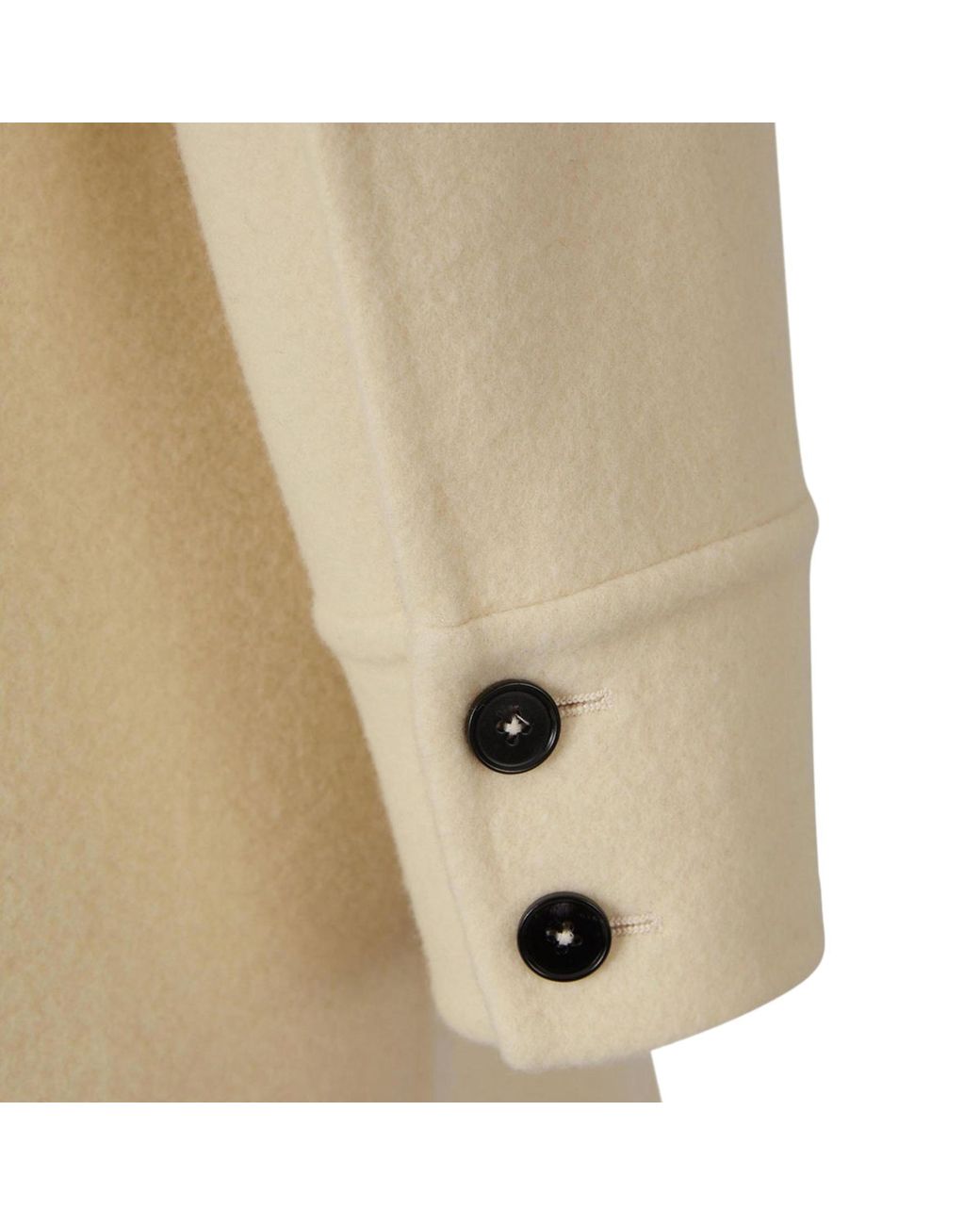 Jil Sander Natural Single-Breasted Oversized Coat