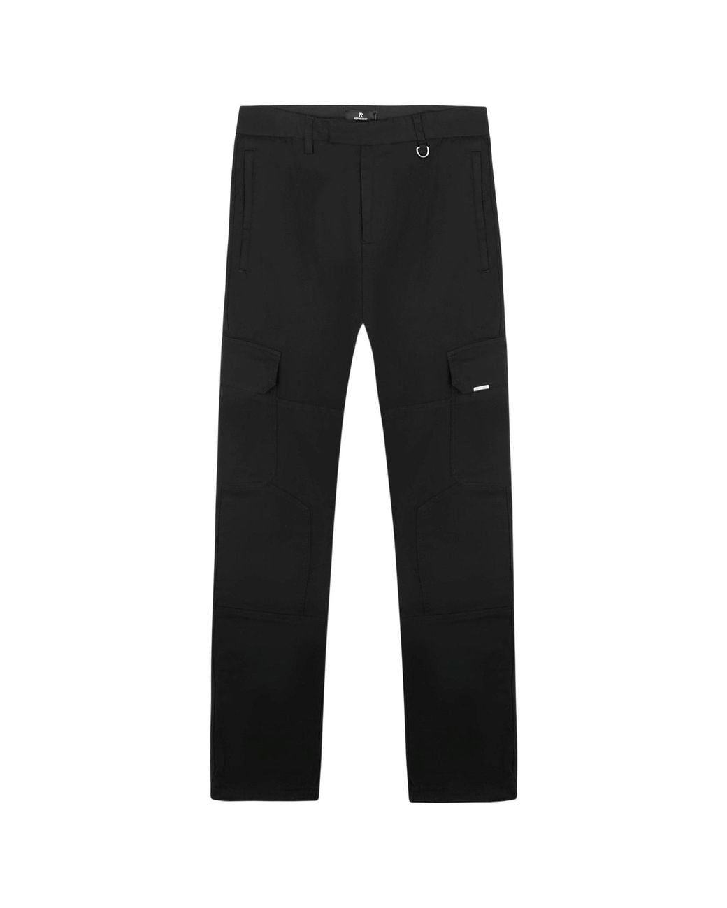 Represent Black Cotton Cargo Trousers for men