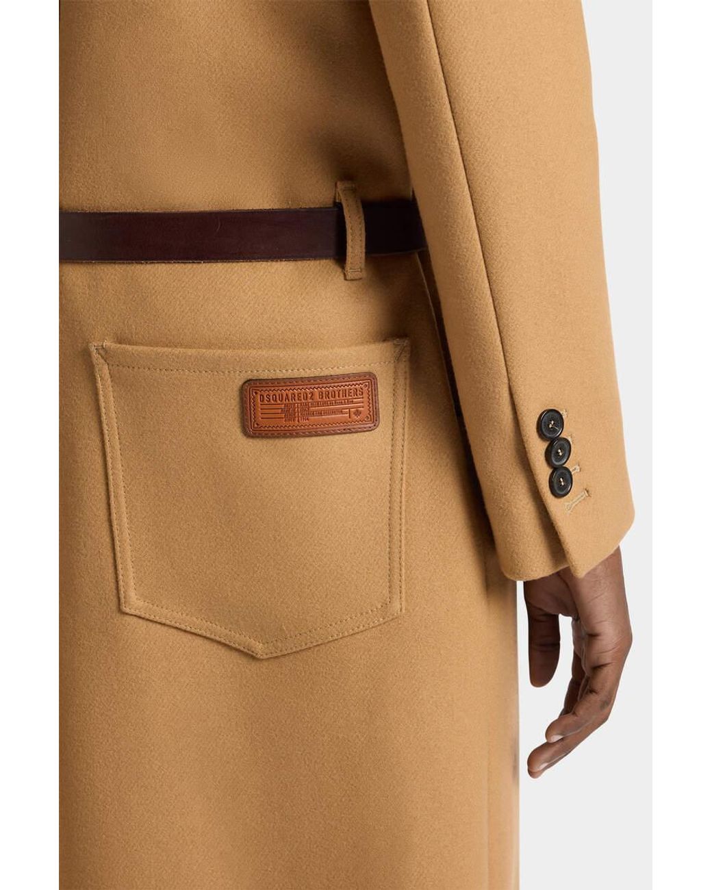DSquared² Natural Low-Belt Coat