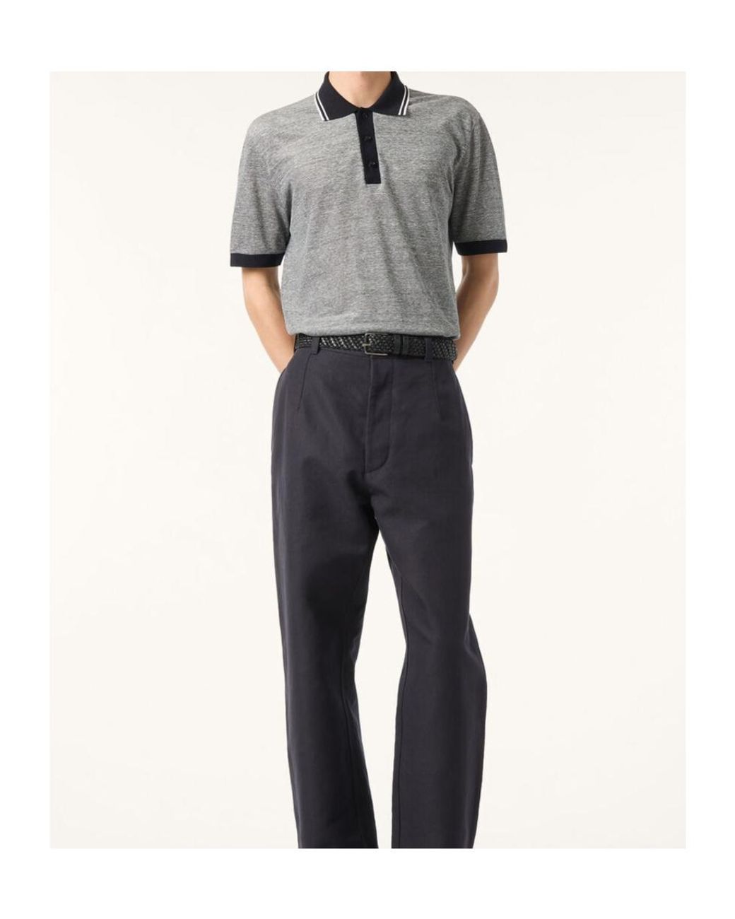 Loro Piana Gray Sciabecco Polo Shirt for men