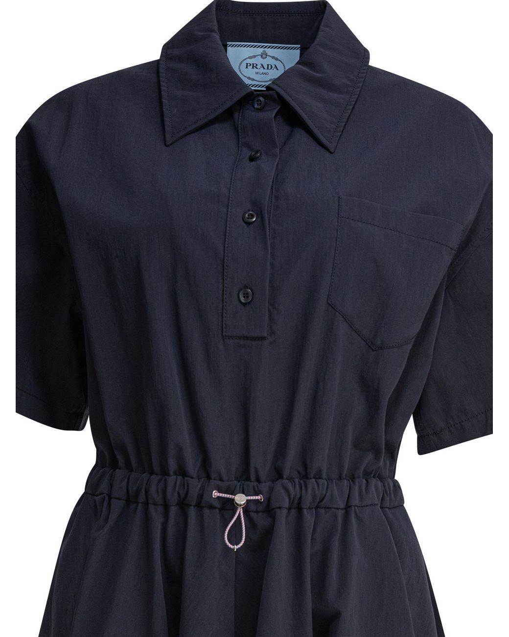 Prada Blue Short Sleeves Dress