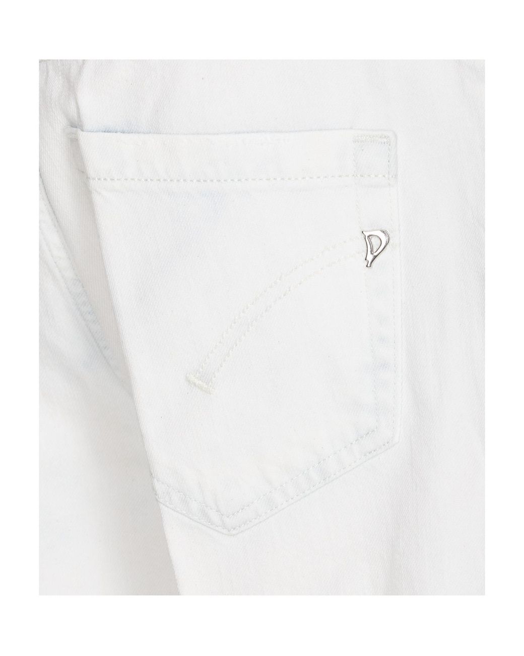 Dondup White Buttoned Trousers
