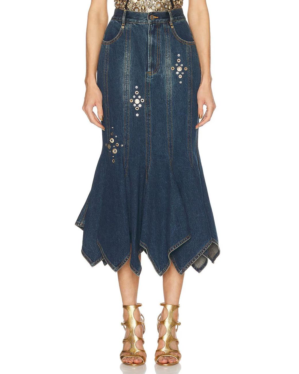 Area Blue Crystal Skirt