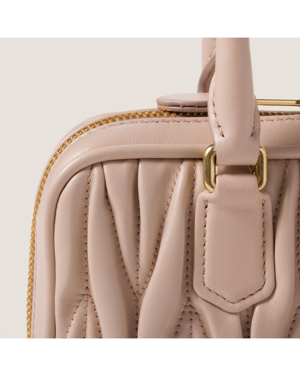 Miu Miu Pink Arcadie Matelassé Nappa Leather Mini-Bag