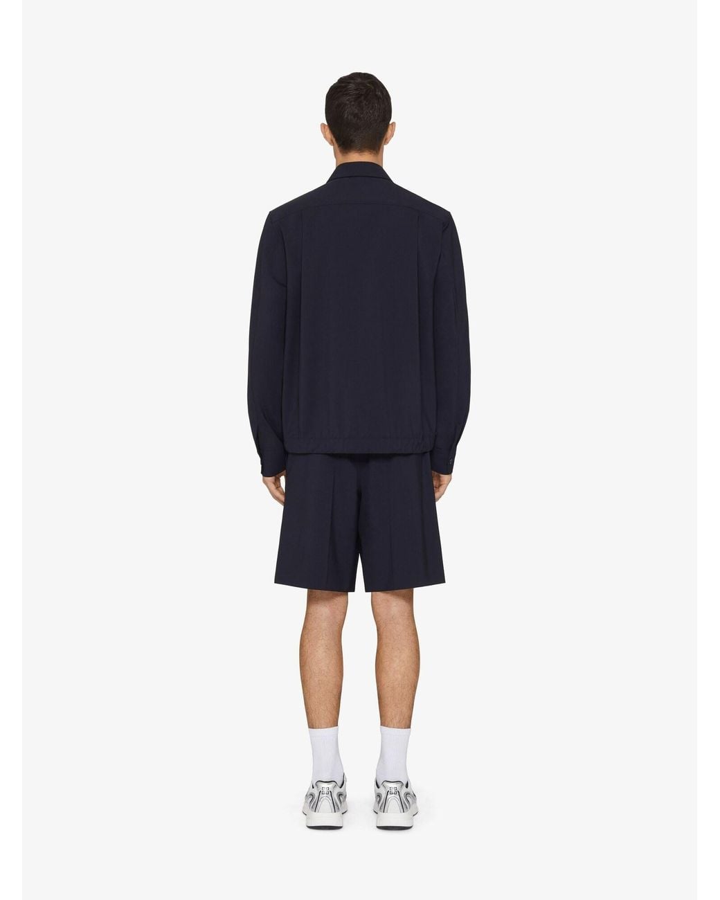 Givenchy Blue 4G Plaque Long-Sleeved Shirt for men