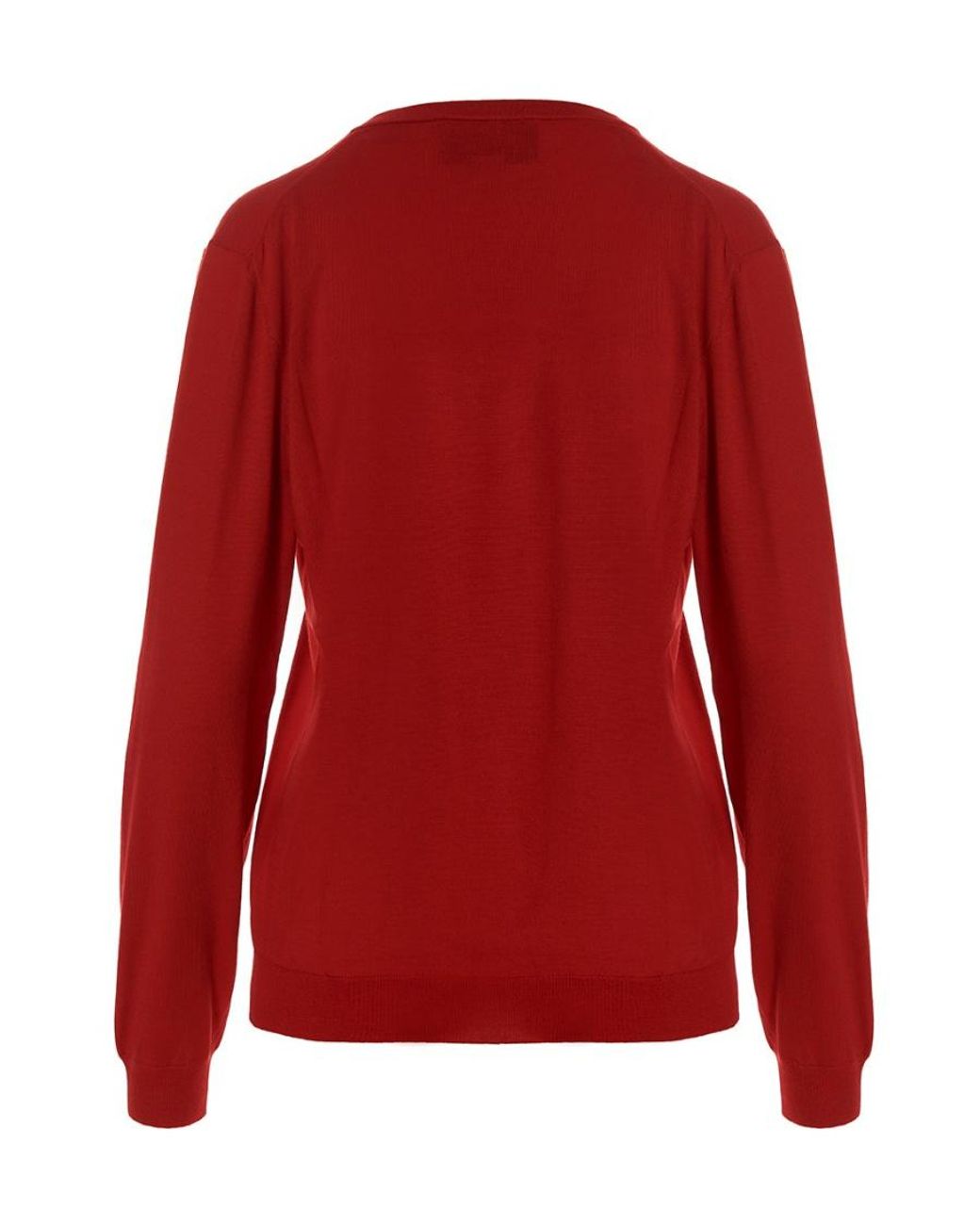 Gucci Red V-Neck Long-Sleeved Jumper