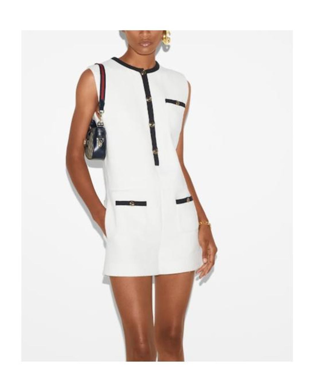 Gucci White Sleeveless Jumpsuit
