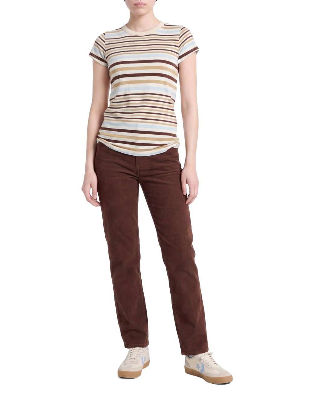 Rag & Bone White Stripedprint Shortsleeve Tshirt