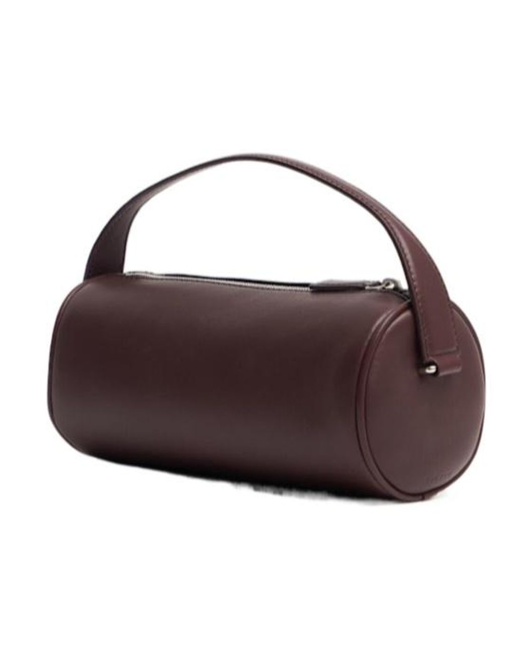 The Row Brown Round 90S Silk Leather Top Handle Bag