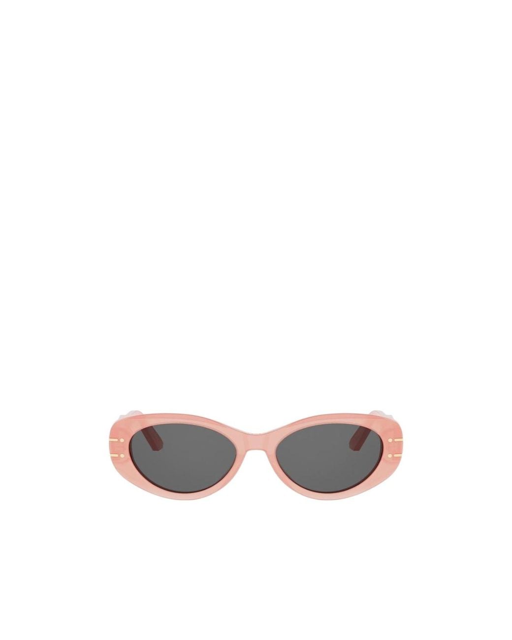 Dior White Eyewear Oval Frame Sunglasses
