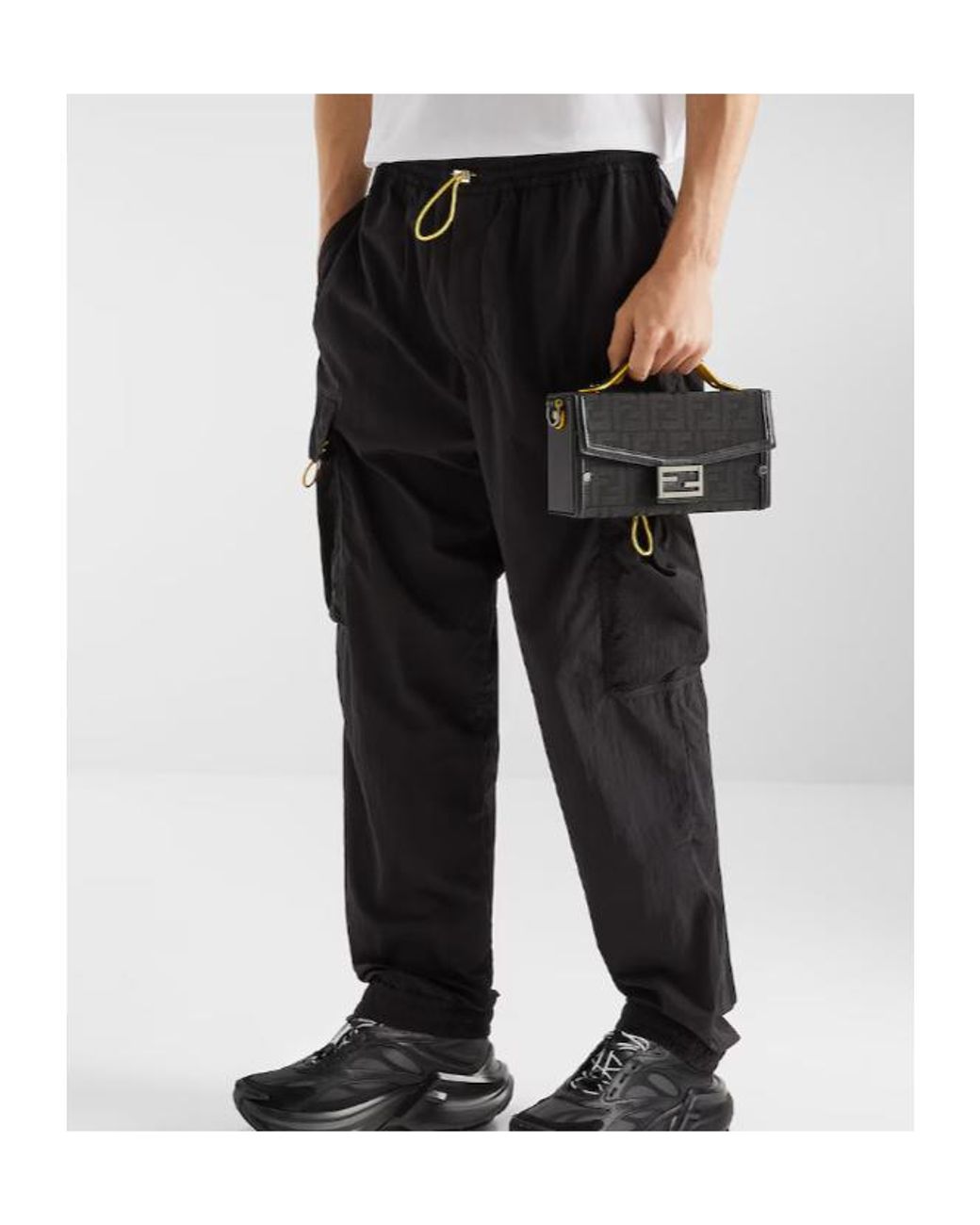 Fendi Black Soft Trunk Shoulder Bag for men