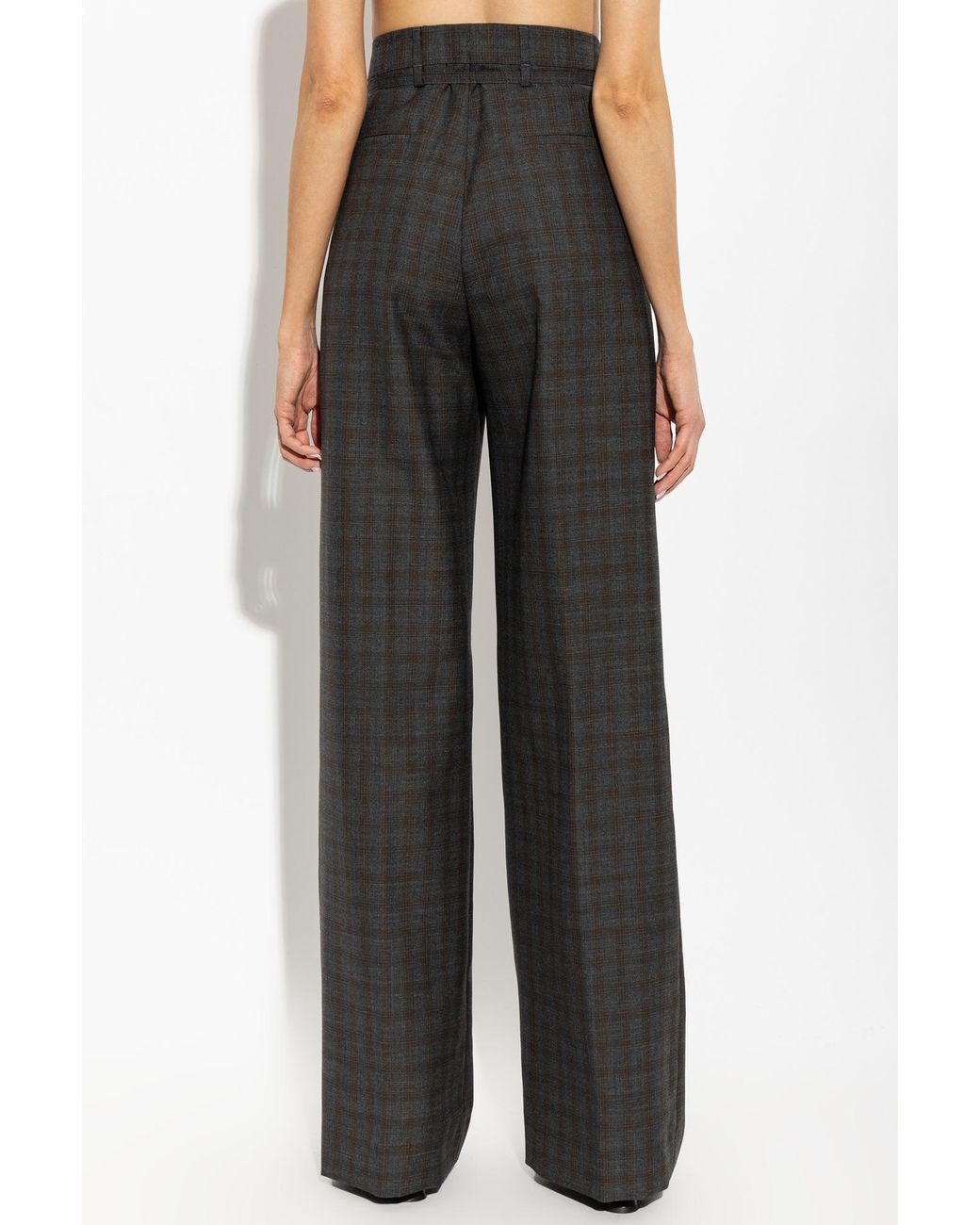 Dries Van Noten Black Peacha Pleated Wide-Leg Pants