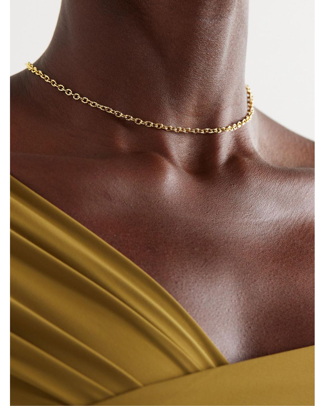 Carolina Bucci Metallic 18K Fine Chain Necklace