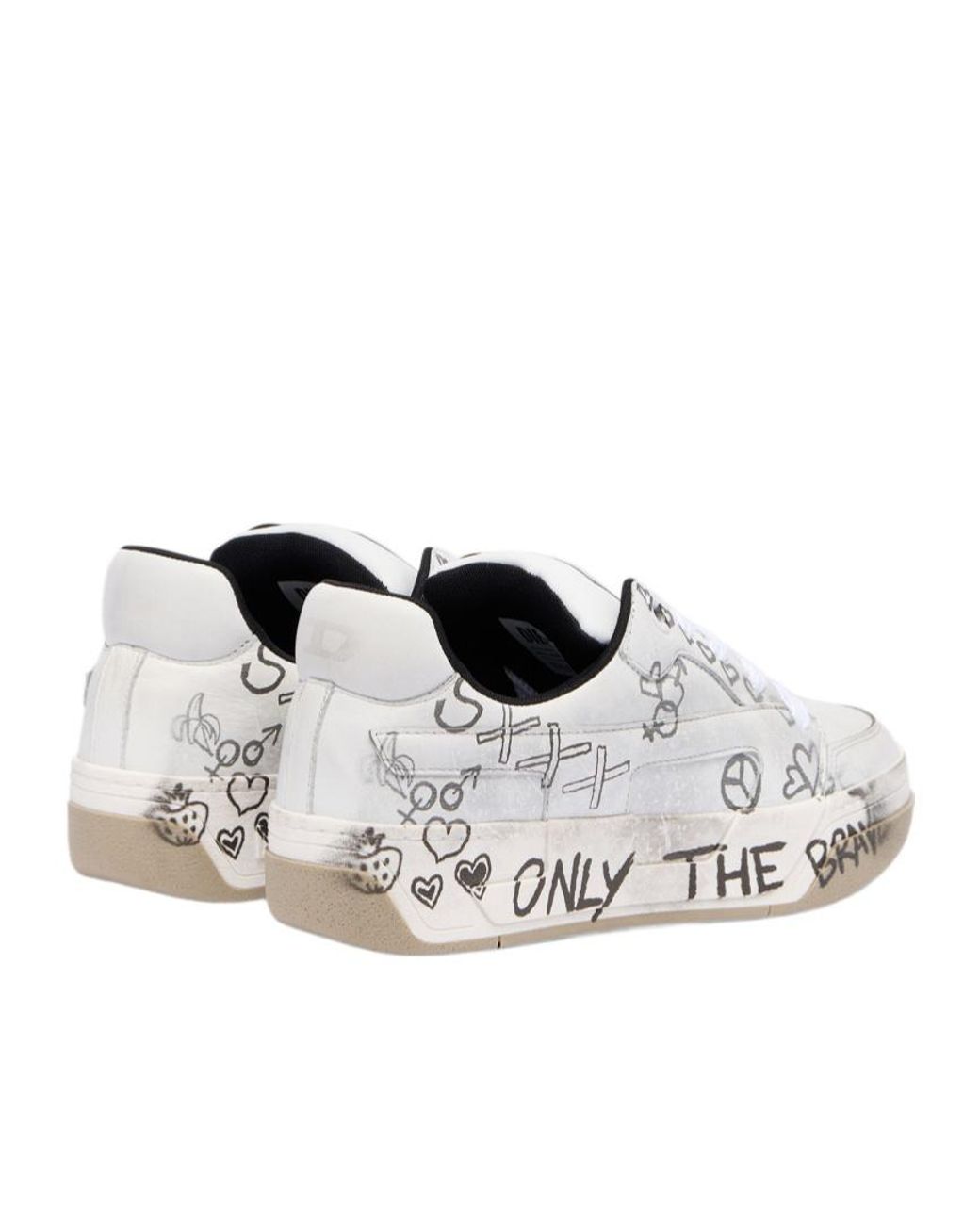 DIESEL White S-D-Ollie Low W Sneakers