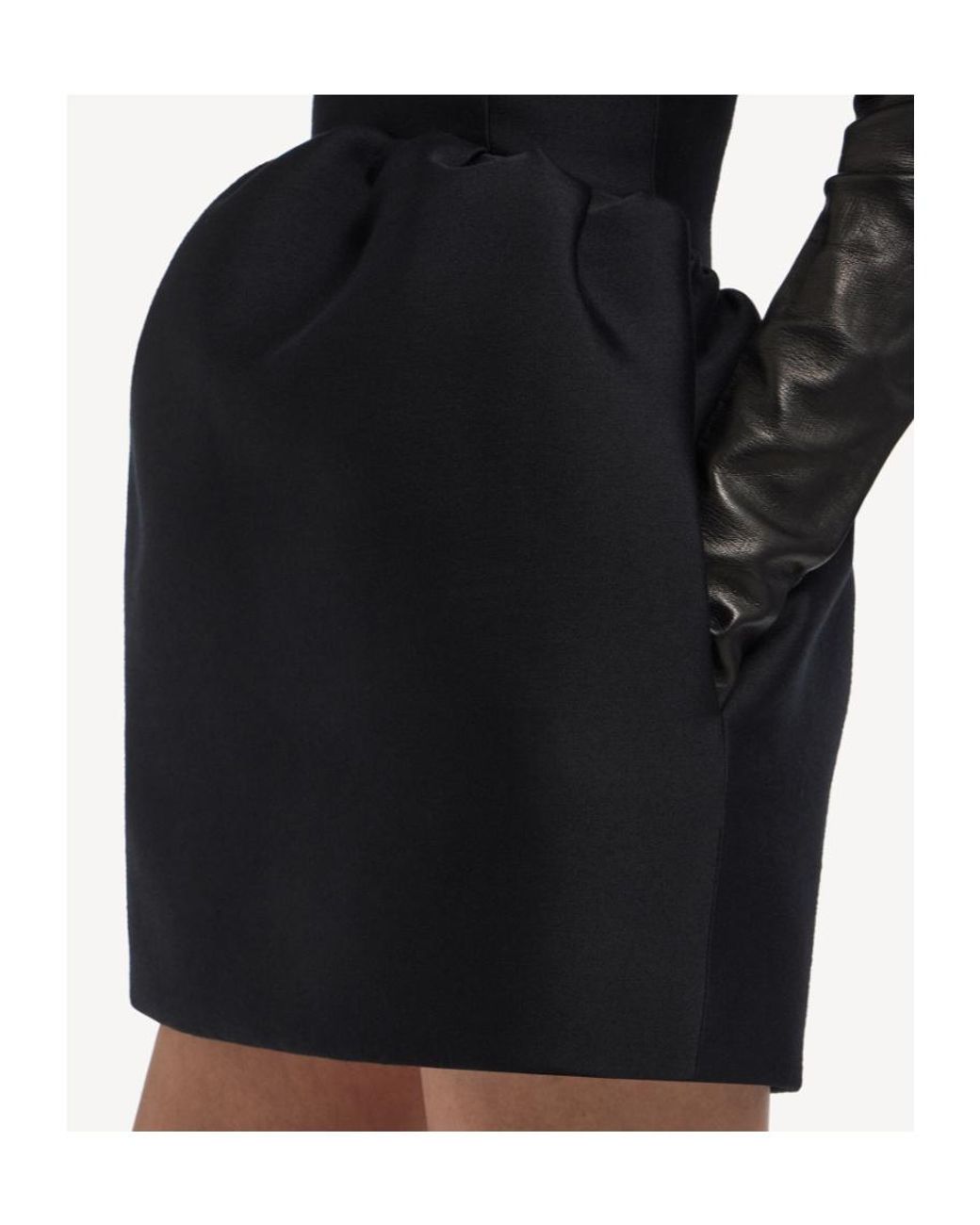 Balenciaga Black Sleeveless Wide-Skirt Dress