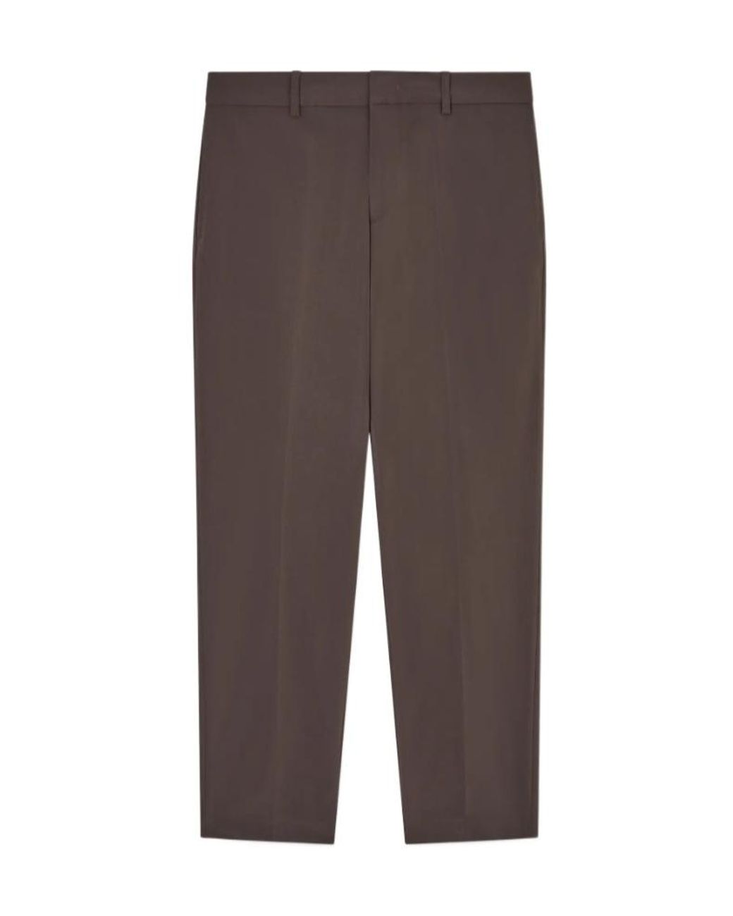 Emporio Armani Brown Creased-Front Trousers for men