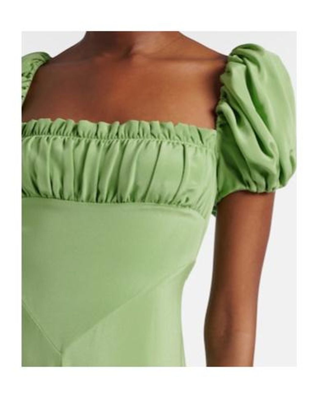 Rodarte Green Puff Sleeve Dress