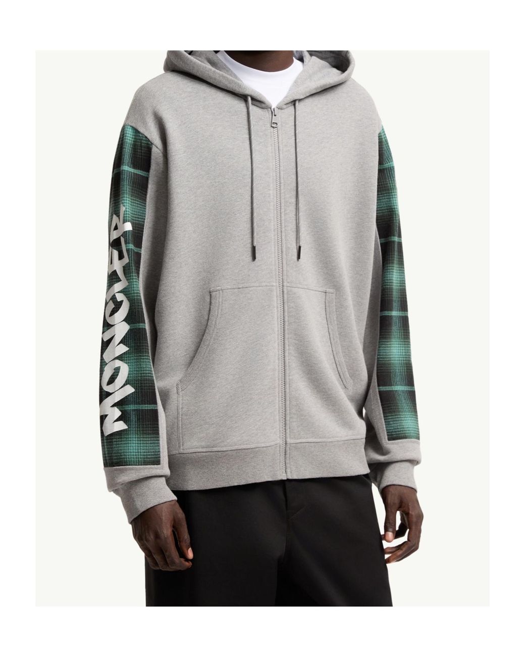 Moncler Gray X Fragment Zip-Up Hoodie for men
