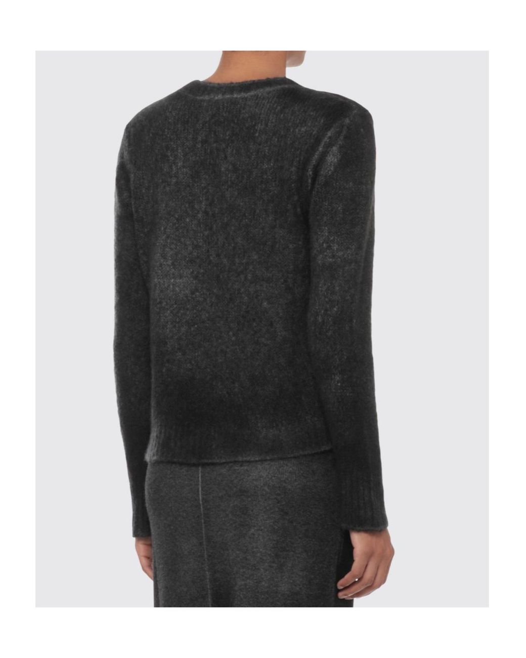 Avant Toi Black Brushed Long-Sleeve Knitted Sweater