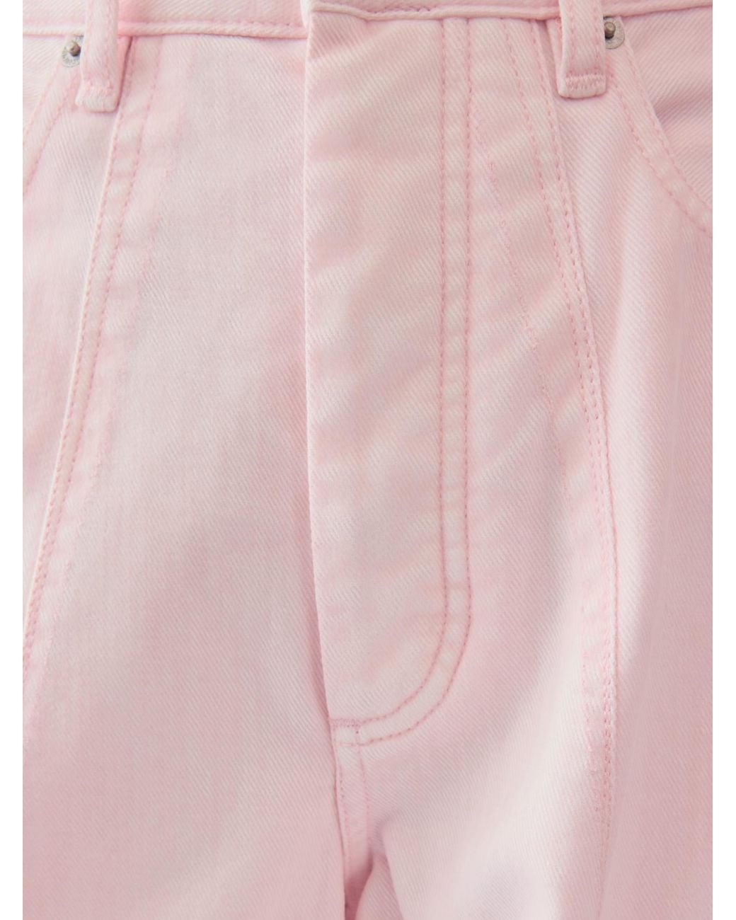 Jacquemus Pink Ovalo Wide-Leg Jeans